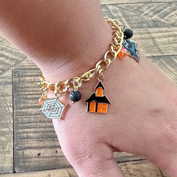 Halloween Charm Bracelet - 7.5 inch - Picture 2 of 10